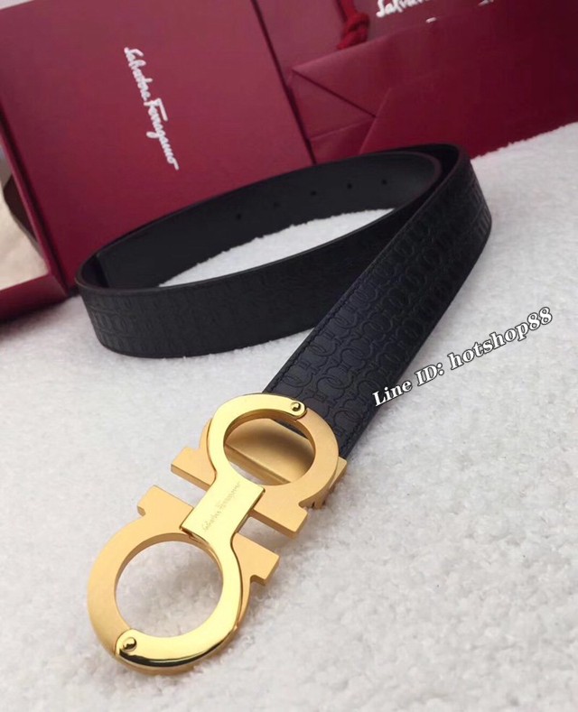 菲拉格慕專櫃款男士皮帶 Ferragamo雙面牛皮爆款腰帶  jjp2222